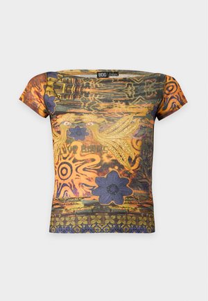 BDG Urban Outfitters, FRANKIE PATTERN - Μπλουζάκι με στάμπα - yellow/multi-coloured