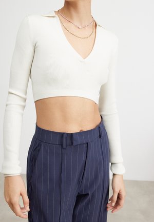 Langærmet T-shirt - off-white