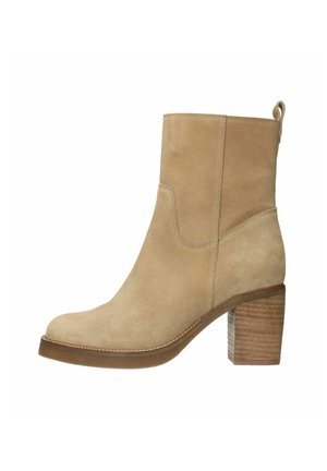 MIT ABSATZ - High Heel Stiefelette - beige