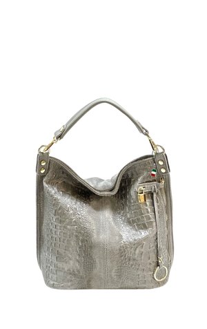 DrachenLeder Shopper - grau