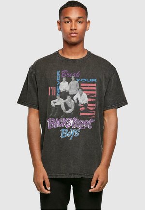 Merchcode BACKSTREET - INBYH ACID WASHED  - T-shirt imprimé - black