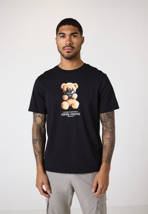 BLACK HEART TEDDY TEE - T-Shirt print - black