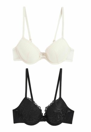 EMBROIDERED  2 PACK  - Triangel BH - black cream
