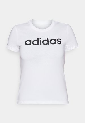 adidas Sportswear W LIN T - Print T-shirt - white/black