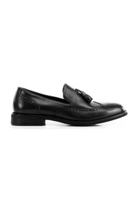 WITH PERFORATIONS - Elegantní šněrovací boty - black