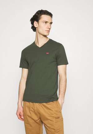 VNECK - T-shirt basic - greens