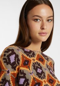 Elena Mirò STAMPATA E RICAMATA - Maglione - beige