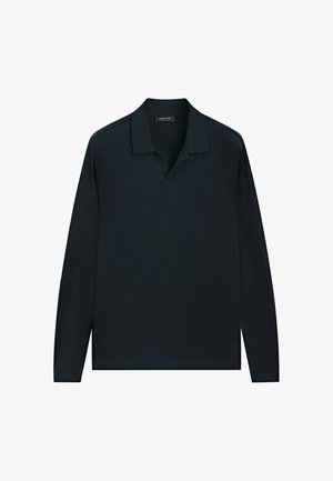 Massimo Dutti, Poloshirts - mottled dark blue