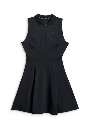 4F, 4F SUKIENKA TENISOWA DAMSKA - CZARNA S - Robe en jersey - deep black