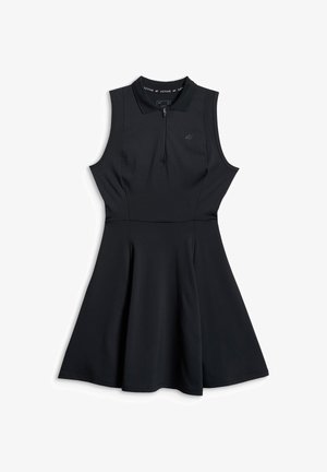 4F, 4F SUKIENKA TENISOWA DAMSKA - CZARNA S - Robe en jersey - deep black