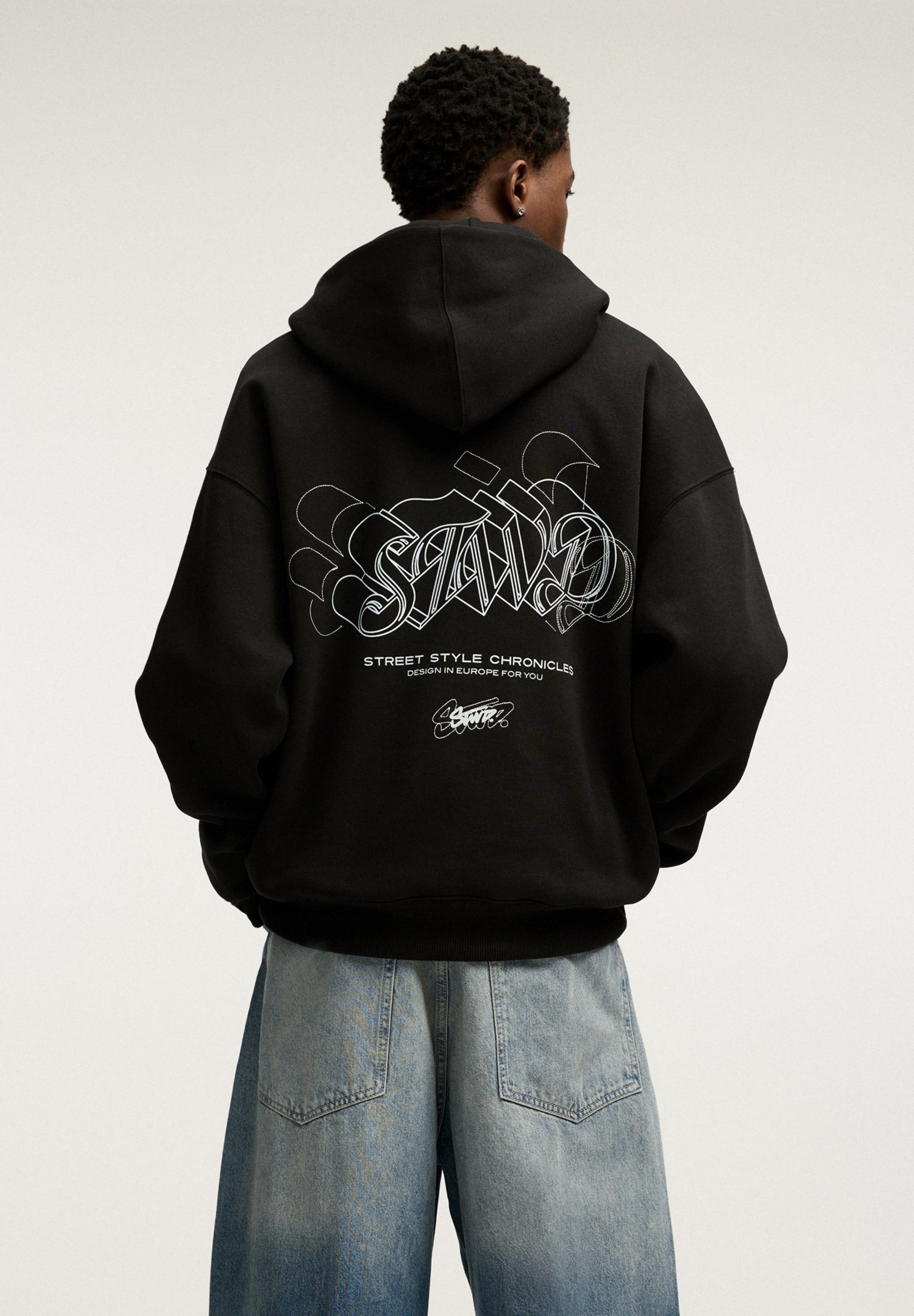 Stwd Nfl Sweatshirt Pull And Bear Pull&Bear Sweatshirt In Black