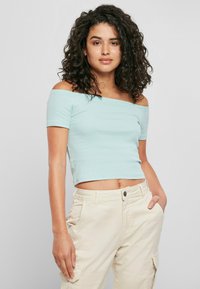 Urban Classics OFF SHOULDER - Tricou basic - seablue