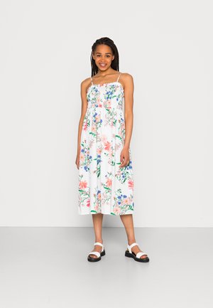 JDY JDYBEA STRAP MIDI DRESS  - Day dress - white