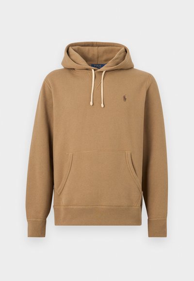 Καφέ φούτερ με κουκούλα, τσέπη εμπρός, κορδόνια και μικρό κεντημένο λογότυπο Polo Ralph Lauren στο αριστερό μέρος του στήθους.