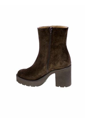 Stivaletti con plateau - marrone