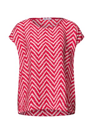 Street One, DROPPED SHOULDER BLUSENSHIRT MIT RUNDHALS - Blusa - salsa red