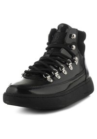 Woden IRIS FULL - Botins de atacadores - black