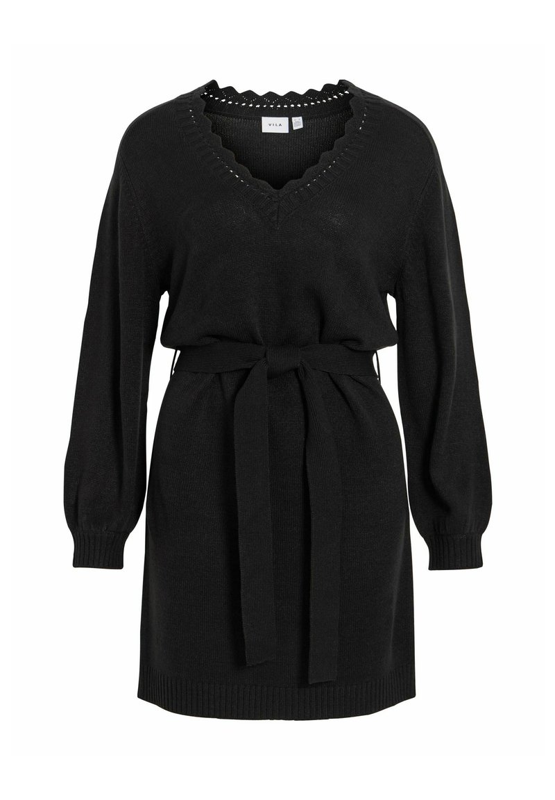 v neck knitted jumper dress VILA VINOA LONG SLEEVED - dress Terminal Stock
