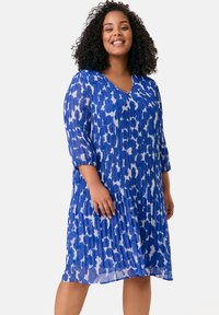 Samoon Freizeitkleid - skydiver blue gemustert