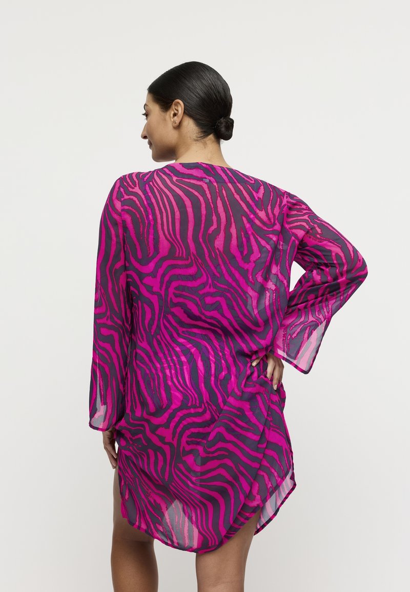 hot pink zebra print dress Primadonna SWIM MALABO KAFTAN - Beach accessory - zebra/pink pink zebra prom dress