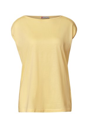 Street One, BASIC SHIRT MIT U-BOOT-AUSSCHNITT - T-shirt basique - soft yellow