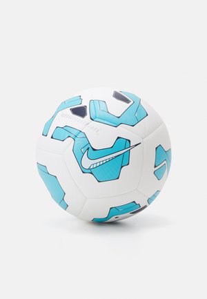 Balón de fútbol de Nike con una superficie blanca y acentos geométricos en turquesa y negro. Confeccionado en material sintético con un acabado texturizado.