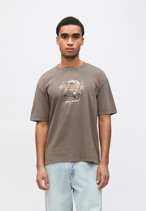 VEGAS - Trükipildiga T-särk - taupe