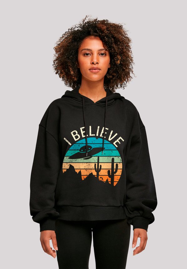 I BELIEVE UFO ALIEN SUNSET - Kapuzenpullover - schwarz