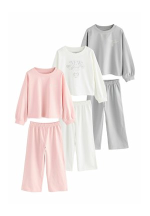 WIDE LEG 3 PACK   - Pidžaamakomplekt - pink/ecru/grey