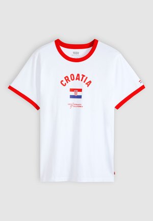 Levi's®, FOOTBALL RINGER - T-shirts print - white