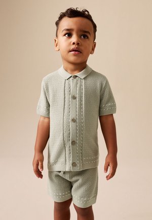 Next, REGULAR FIT - TEXTURED BUTTON THROUGH SET - Cardigan - sage green
