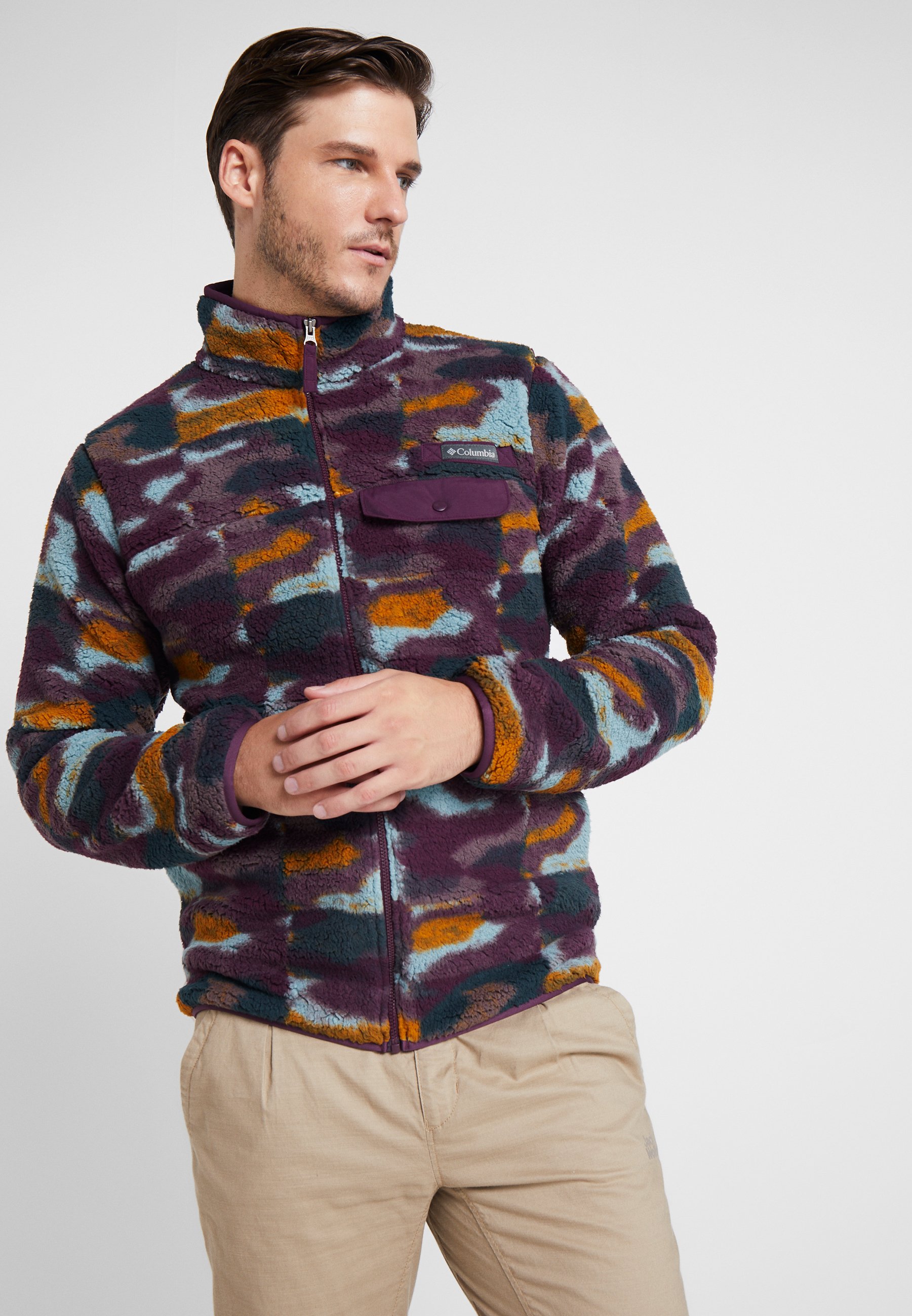 columbia fleece jacke yellow blue white black columbia fleece jacke yellow blue white black