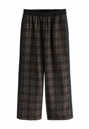 Next, TALL FIT - CONTRAST WAISTBAND WIDE LEG TROUSERS - Pantalon classique - black rust check