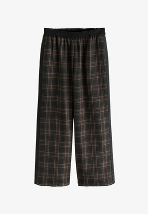 Next, TALL FIT - CONTRAST WAISTBAND WIDE LEG TROUSERS - Pantalon classique - black rust check