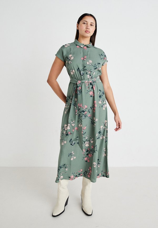 VMNEWHALLIE TIE DRESS - Shirt dress - laurel wreath