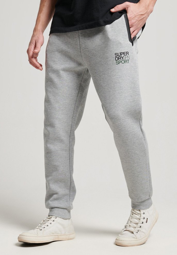 Superdry GYMTECH Tracksuit bottoms grey marl/dark grey Zalando.co.uk