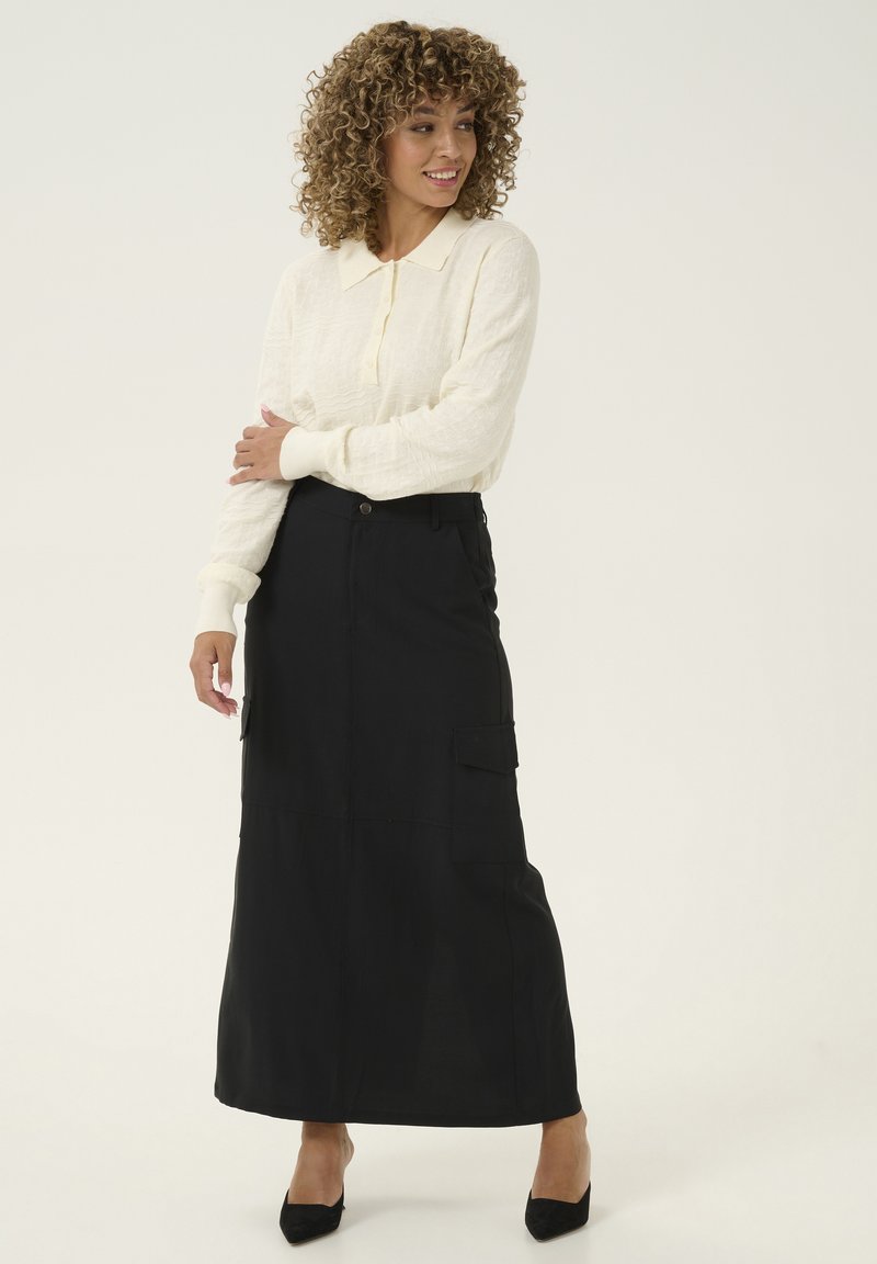 Cream Jupe longue pitch black/noir