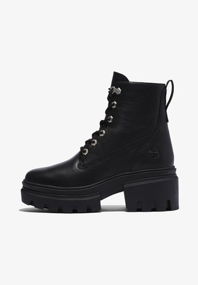 EVERLEIGH - Bottines à plateau - black full grain
