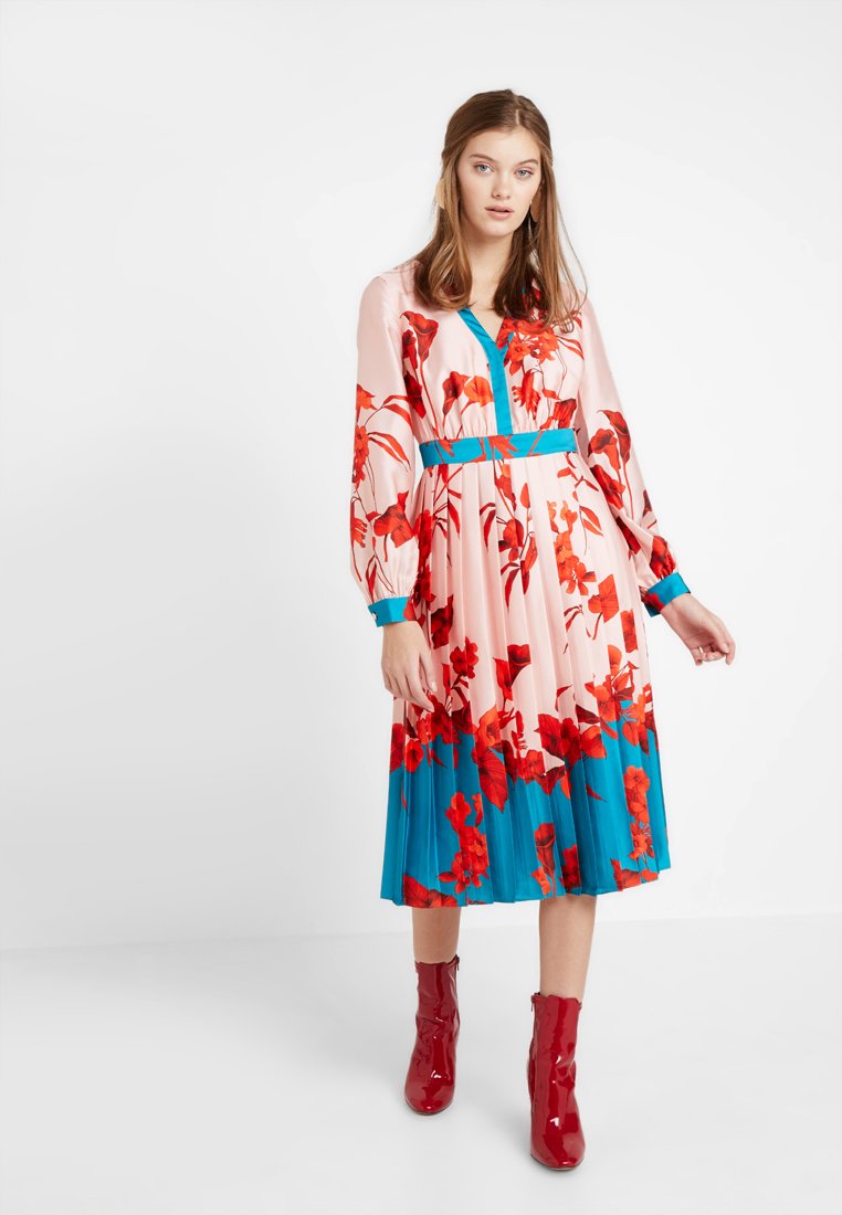 ted baker karolyn fantasia pleated midi dress
