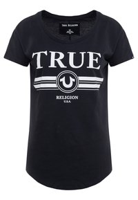 True Religion Triko s potiskem - black