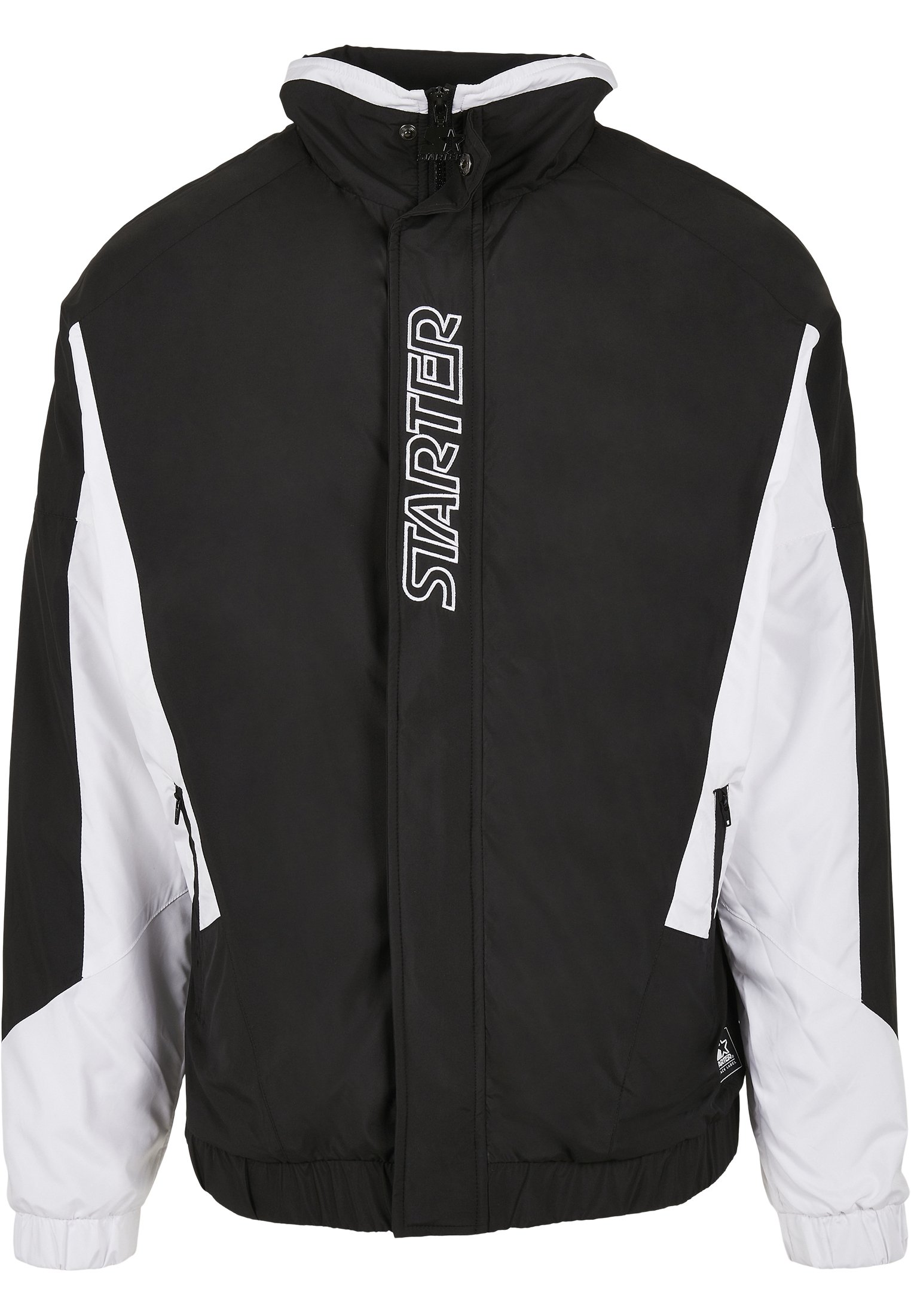 Starter Windjack - black/lightasphalt/white/zwart