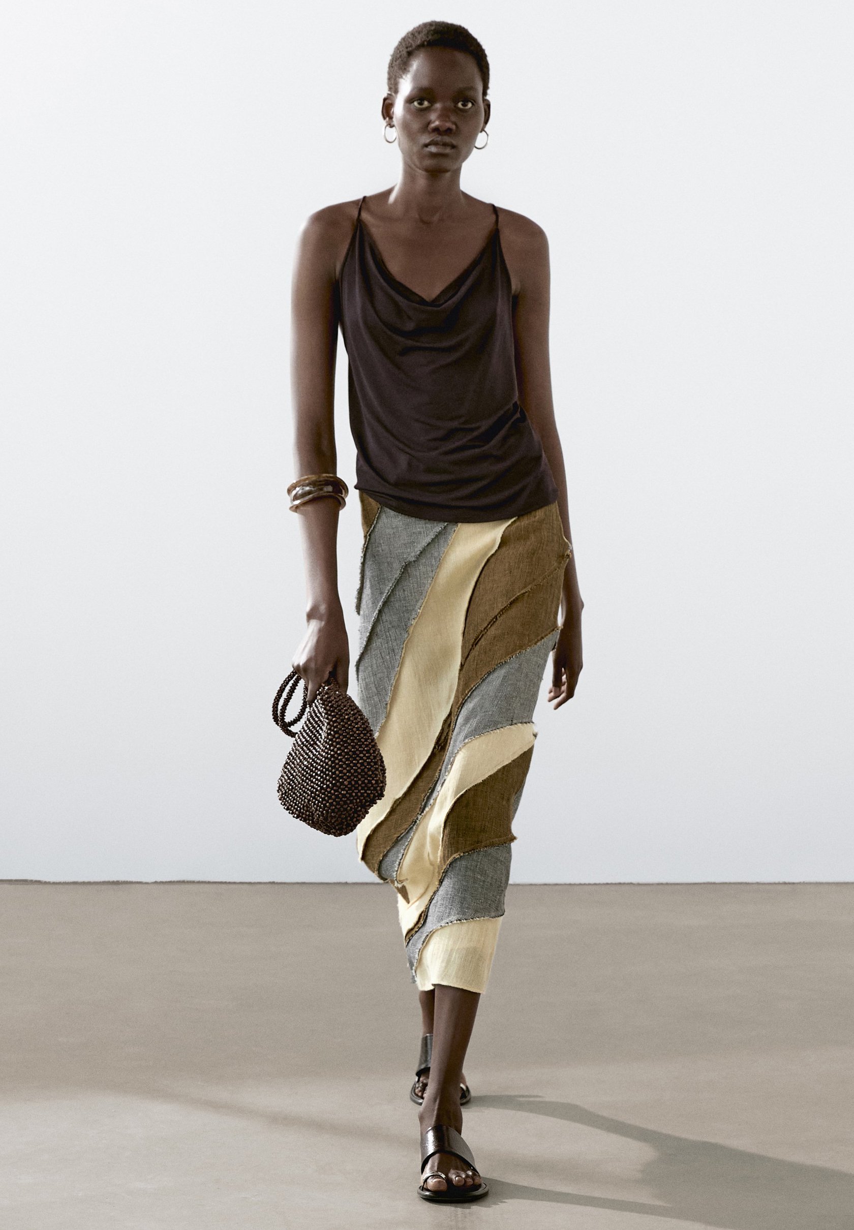 ◆Massimo Dutti◆ Knit A-line midi skirt Massimo Dutti A-line skirt - white - Zalando.co.uk