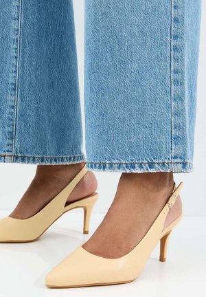 New Look, LIGHT YELLOW  SLINGBACK STILETTO COURT SHOES - Tacones - pale yellow