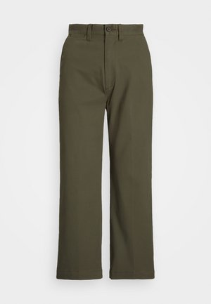 CHINO WIDE LEG TROUSER - Hlače chino - outdoors olive