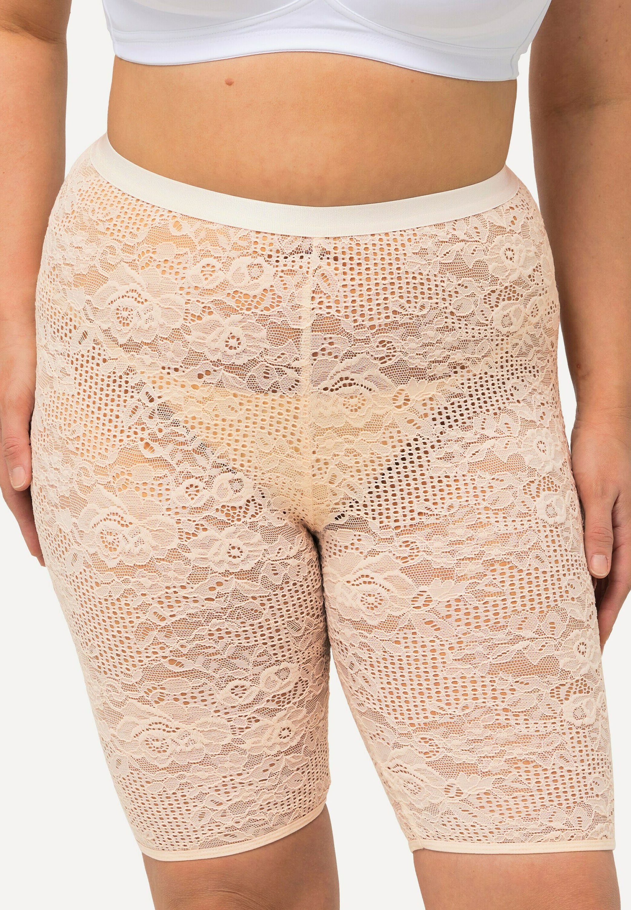 Leggings Ulla Popken Con Pizzo Diamantato, Leggermente Trasparenti, Taglie Forti, Donna
