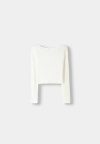 Bershka Strickpullover - white