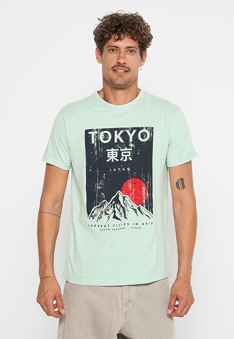 INDICODE JEANS T-shirt print blauw