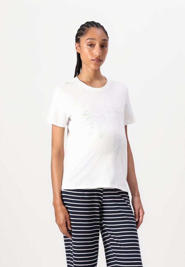 OLMGRY O NECK TEE  - Print T-shirt - cloud dancer
