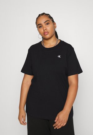 LABEL TEE - Print T-shirt - black