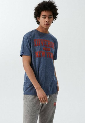 NY SHADE - Print T-shirt - dark blue/melange